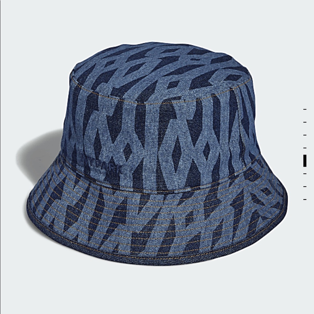 Ivy Park Denim Reversible Monogram bucket hat